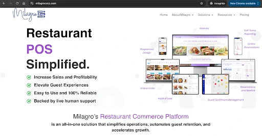 Milagro | The All-in-one Restaurant Commerece Solution